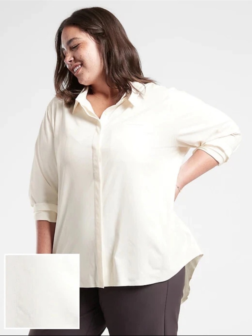 Athleta Women’s Urbanite Textured Top in Stripe Sea Salt Size Medium